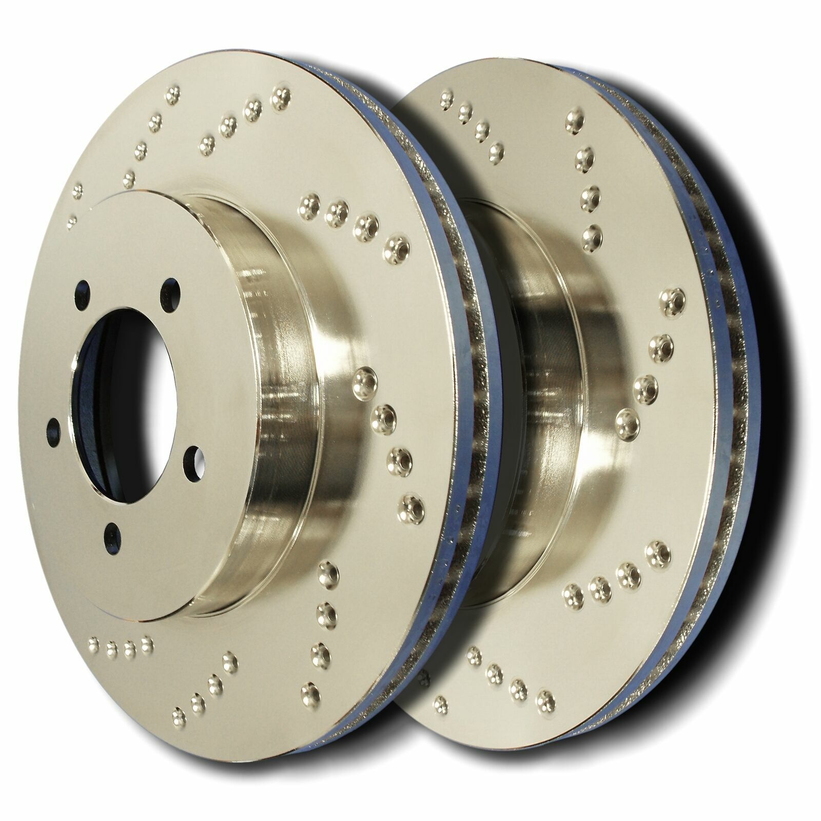 SP Performance C23-382-P Cross Drilled Brake Rotors Zinc Coating L/R Pr Rear