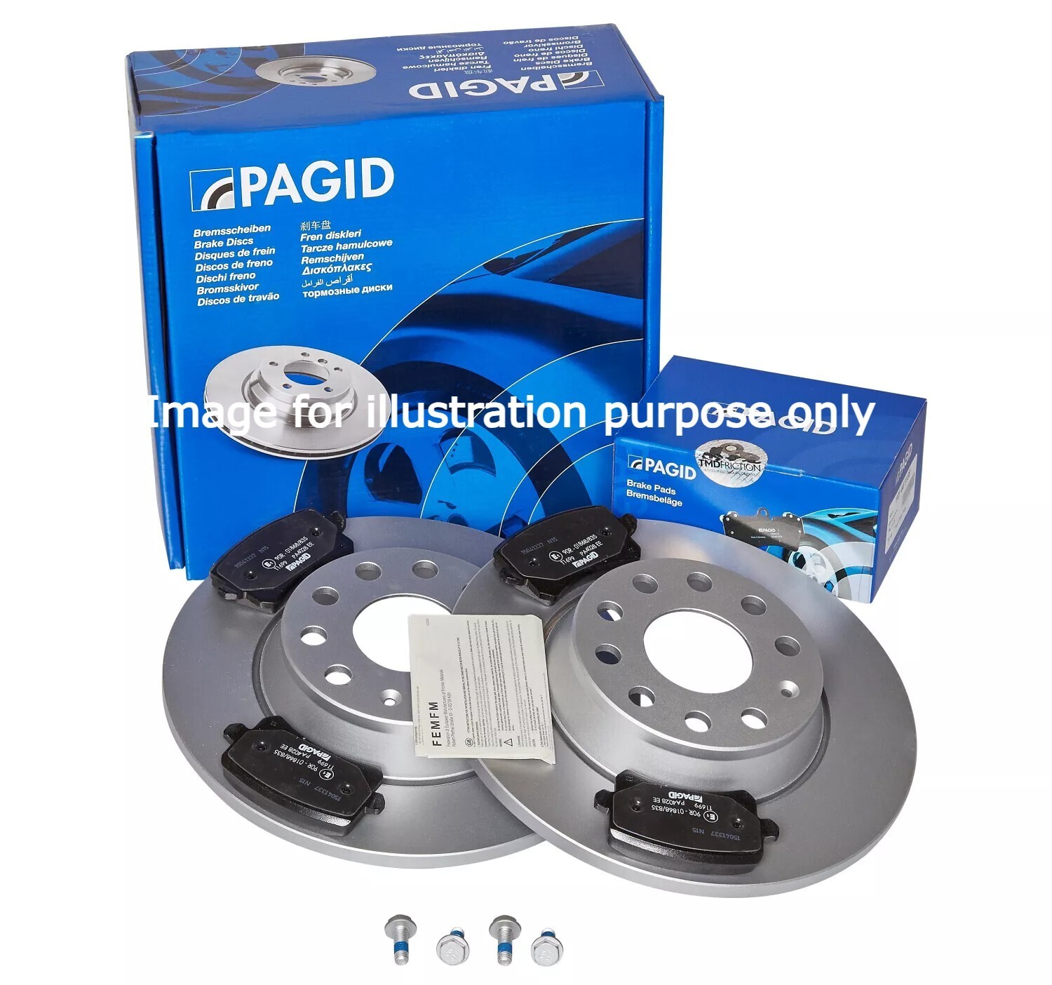 Pagid rear Brake Discs And Brake Pads Set 302 mm solid
