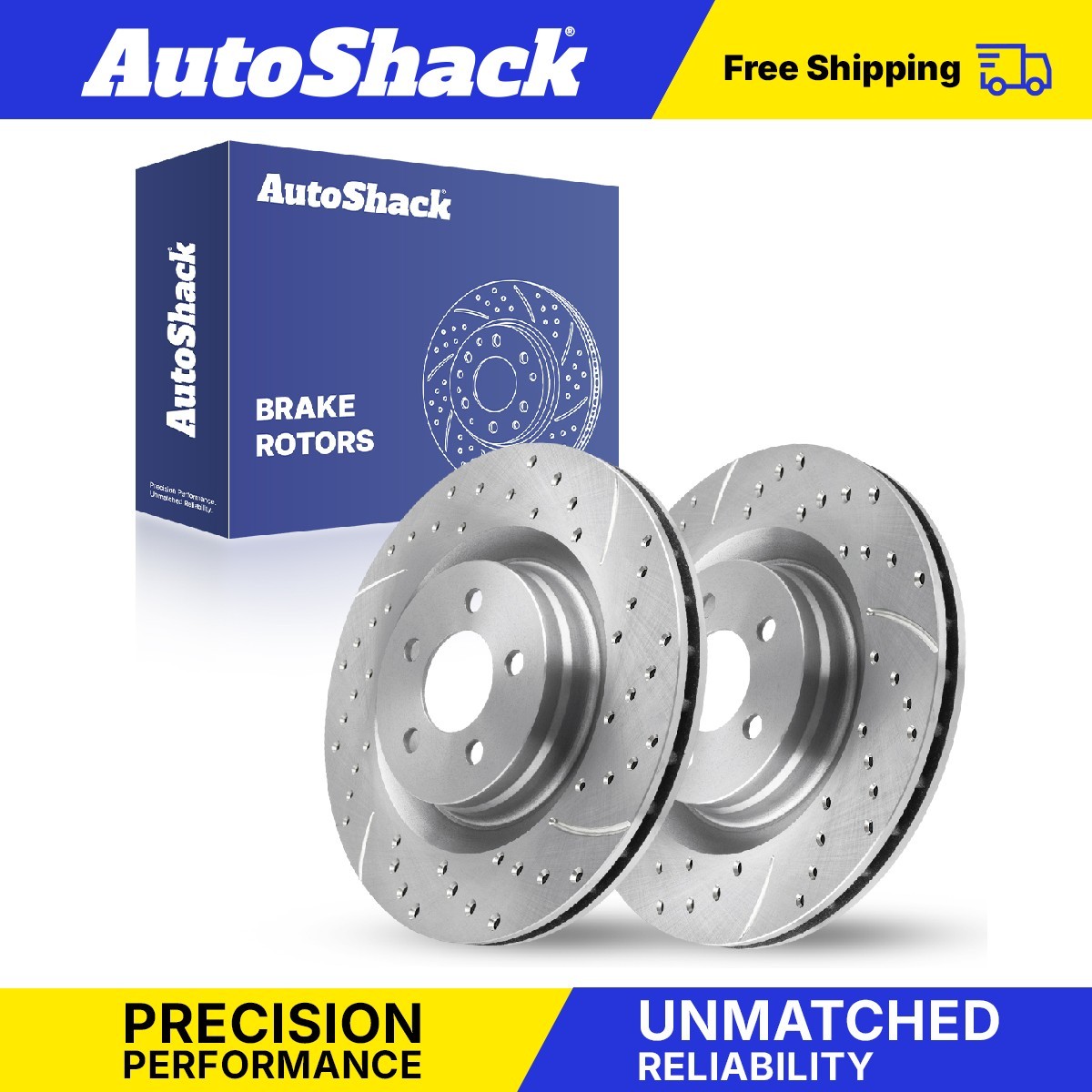 Front Drilled Slotted Brake Rotors for 2021-2023 Dodge Charger Challenger