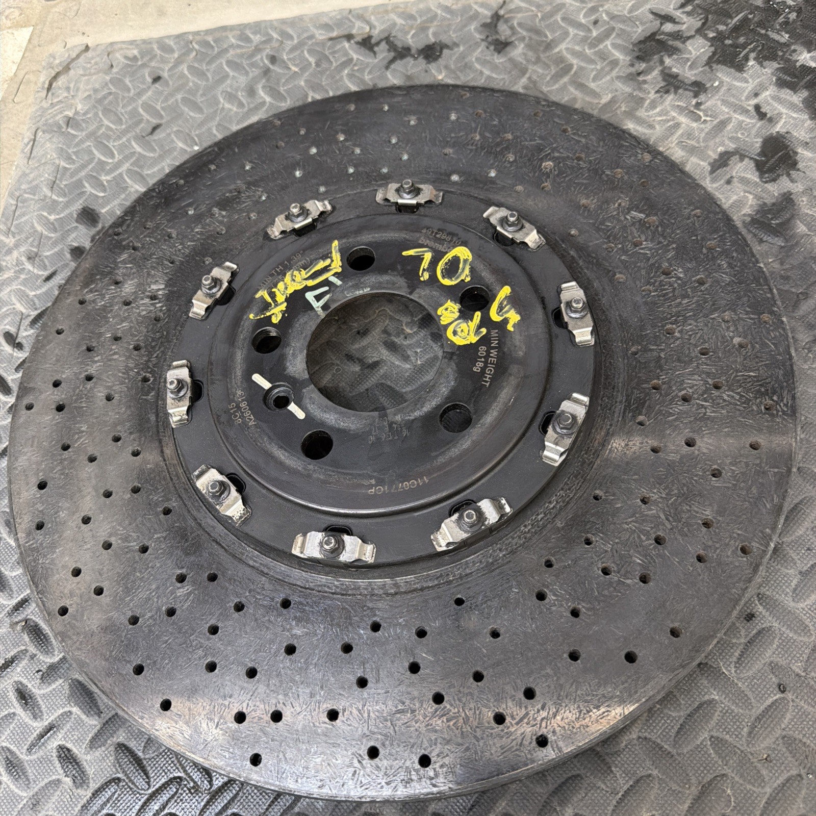 2016-2021 Mclaren 570s RWD 3.8L Front Left Brembo Carbon Ceramic Brake Rotor
