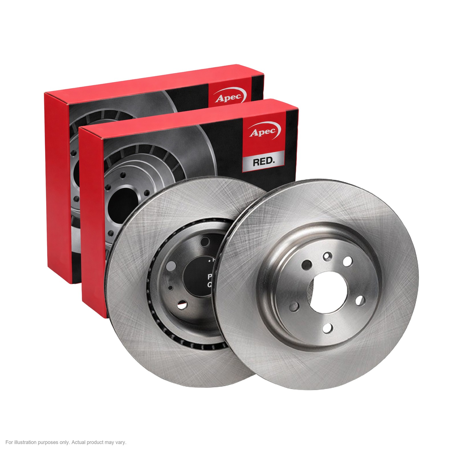 2x APEC Front Brake Discs For TESLA MODEL X 90D AWD 2015- DSK3332