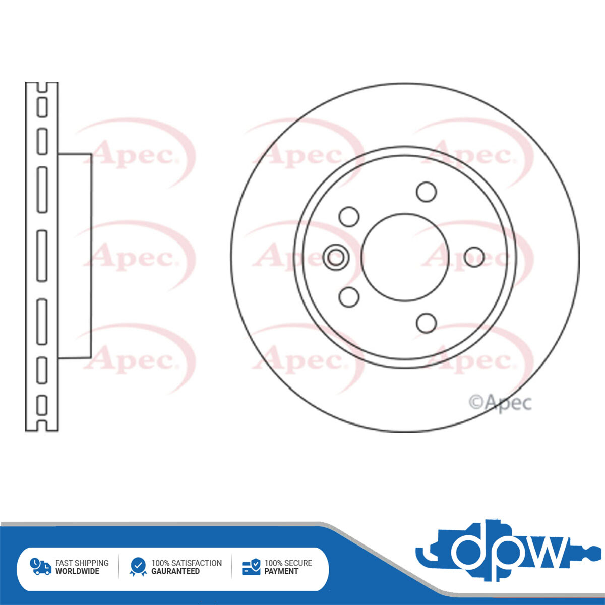 Fits VW Amarok 2010-2018 2.0 TDi Brake Disc Front DPW 2H0615301A