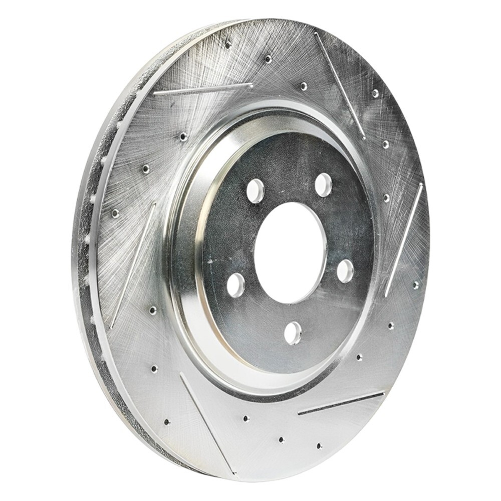 Front Right & Left Drilled-Slotted Disc Brake Rotors For Ford Mustang 97-94
