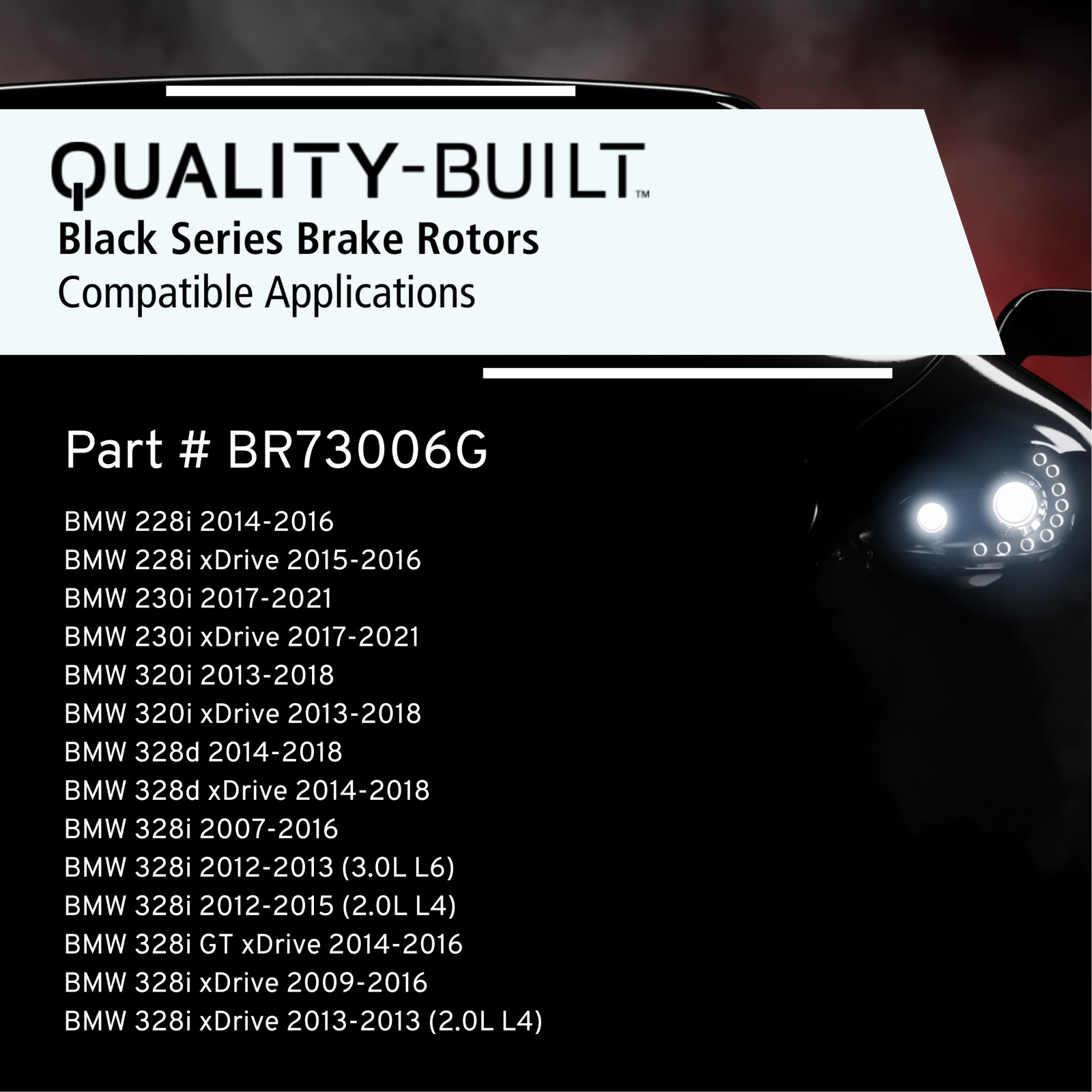 QUALITY-BUILT Black Series Coated Front Brake Rotor BR73006G