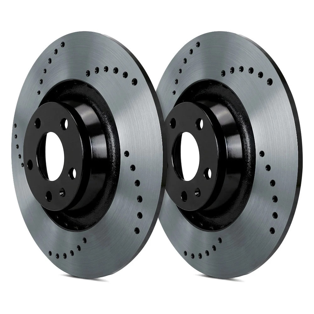 SP Performance C15-598-BP Cross Drilled 1-Piece Rear Brake Rotors