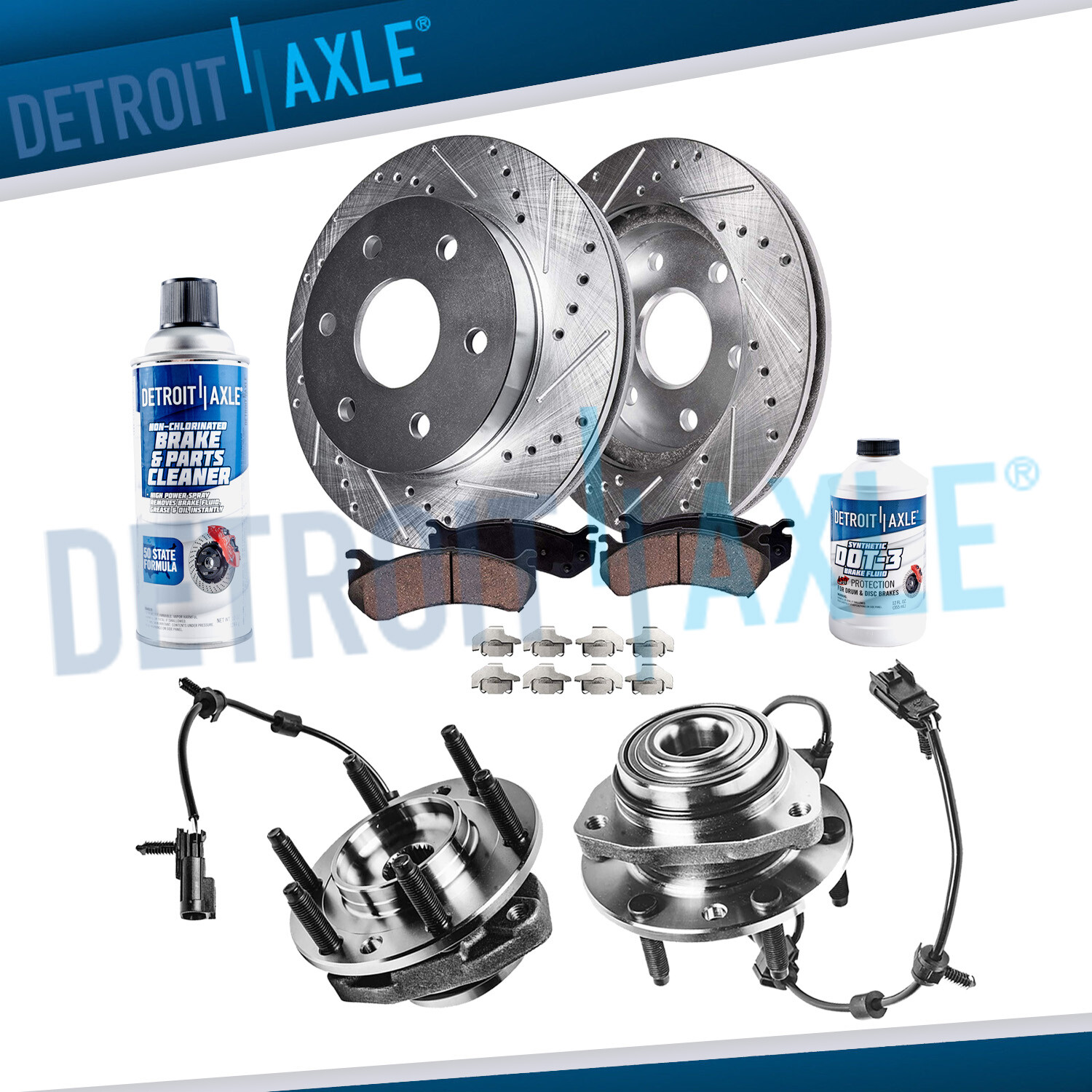 305mm Front Drilled Rotor Pad Wheel Hub Bearing for Trailblazer Envoy Ascender