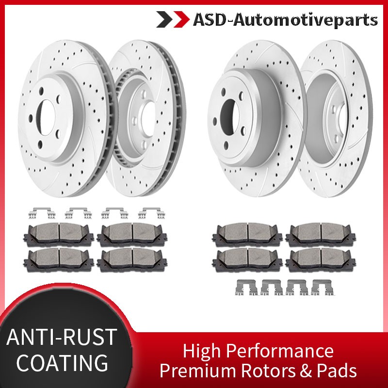 320mm Front Rear Drilled Brake Rotors Pads Fit for Dodge Challenger Charger RWD