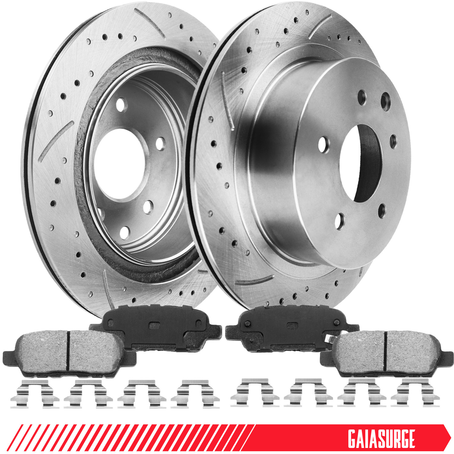 Rear Brake Disc Rotors & Ceramic Brake Pads Kit For 2008-2019 2020 Nissan Rogue