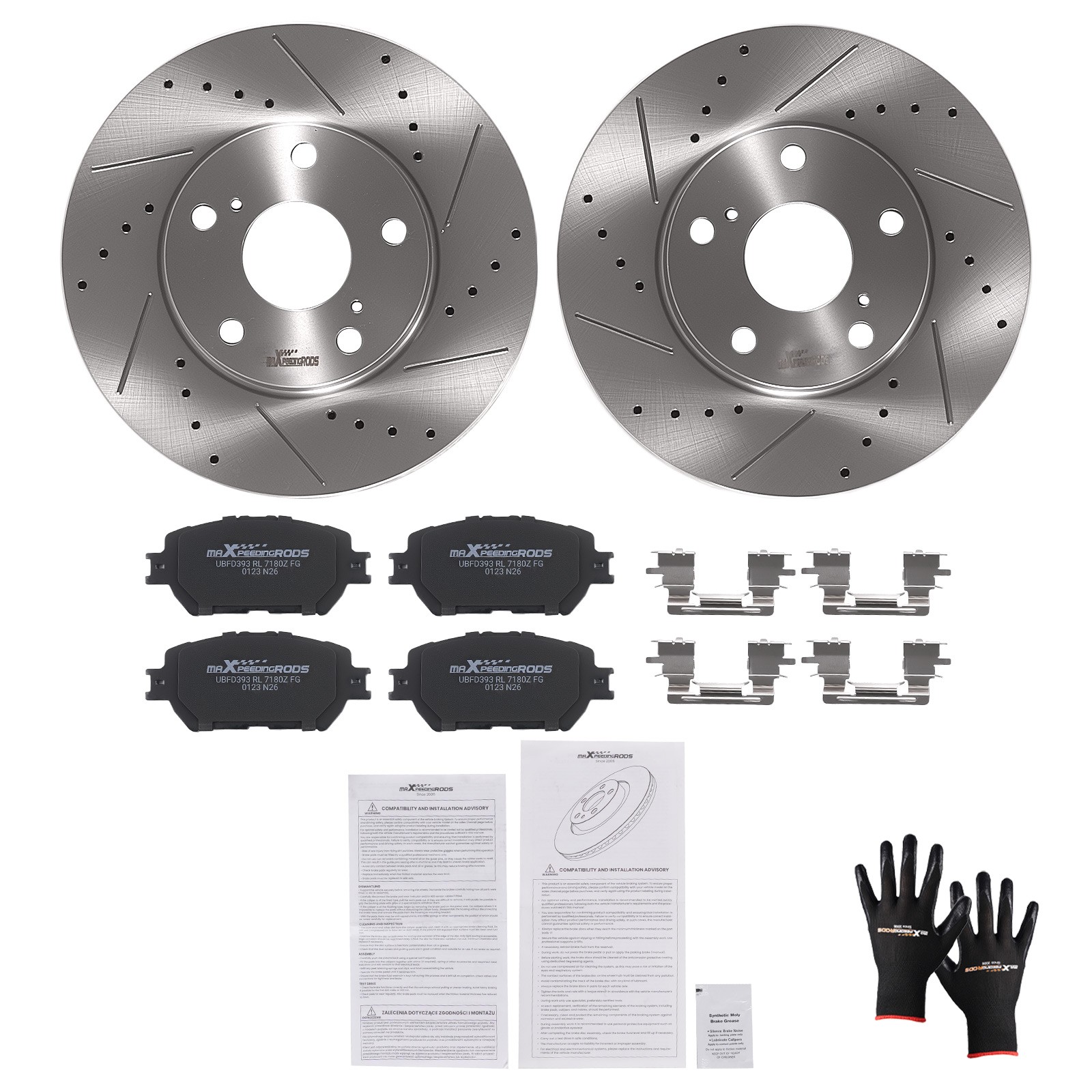 Front Brake Rotors and Pads Set for Toyota Camry 2002 2003 2004 2005 2006 S31050