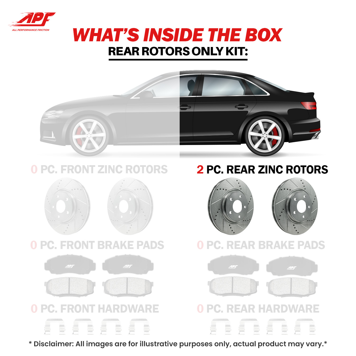 Rear Drilled & Slotted Rotors for Chevrolet Suburban 1500 2000-2002