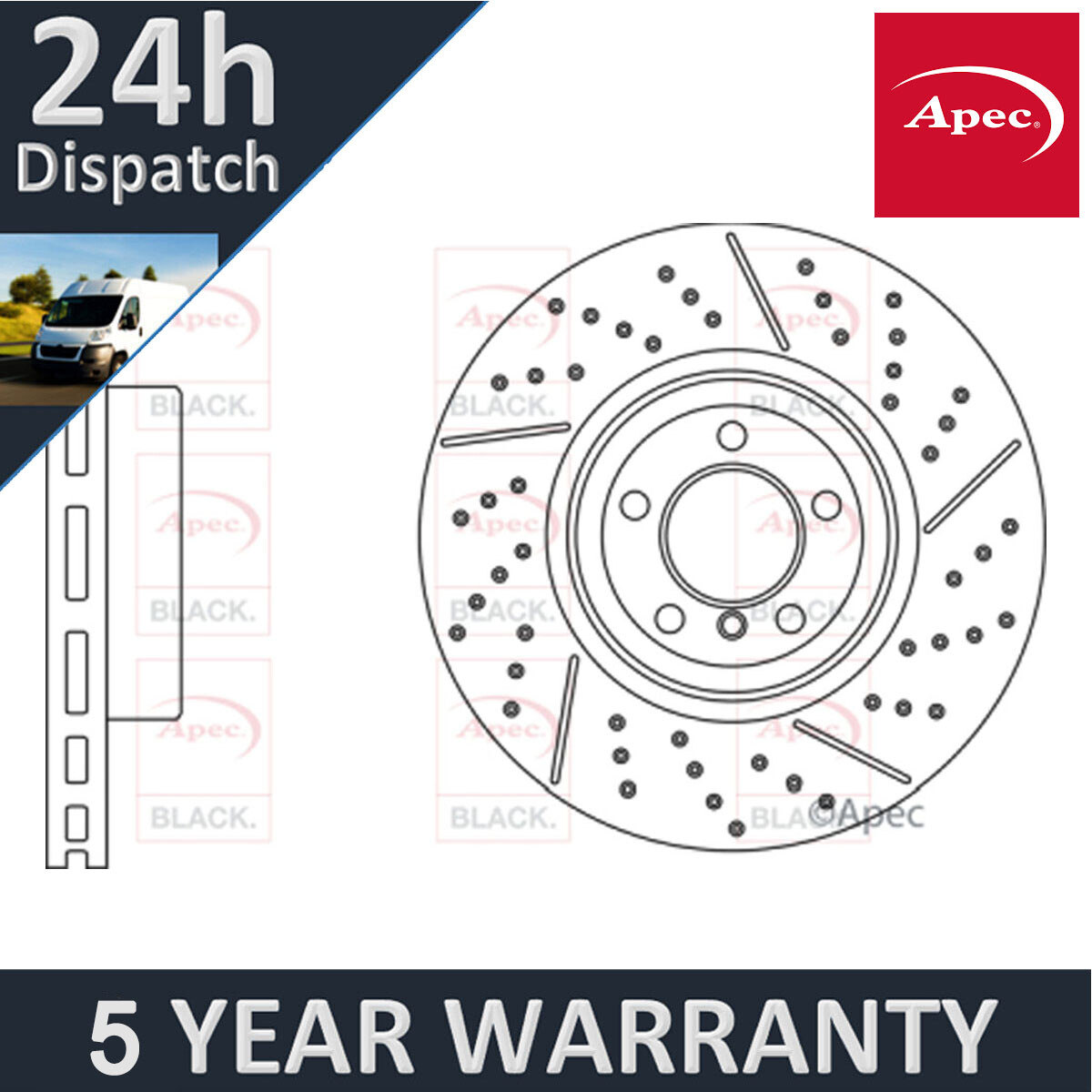 Fits BMW 3 Series 4 2.0 D 2.8 3.0 Apec Front Brake Disc #2 34106797603
