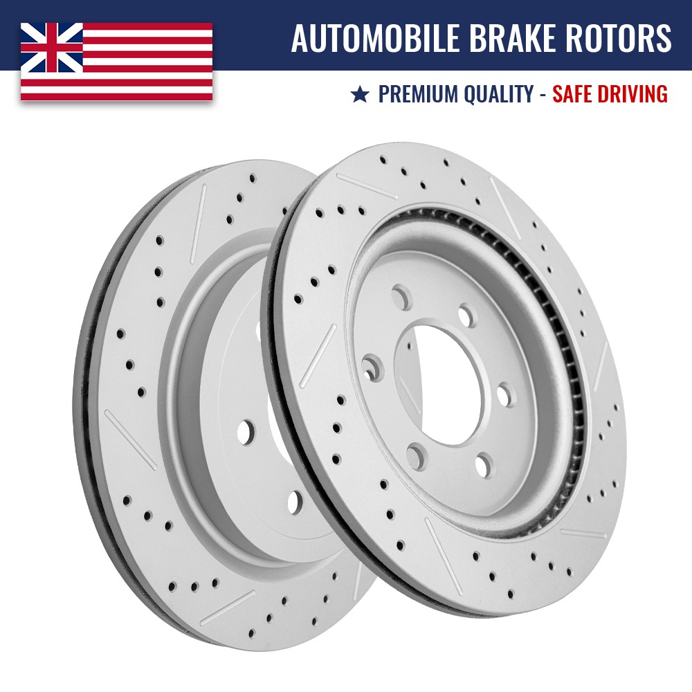 Rear Drilled Brake Rotors for Ford F-150 Expedition Lincoln Navigator
