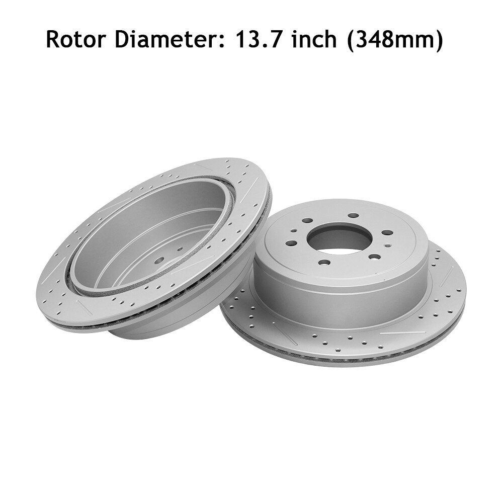 330mm Front Rear Brake Rotors+Ceramic Pads for 05-08 Ford F150 Mark LT 4×4 6 Lug
