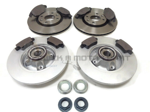 CITROEN C4 PICASSO FRONT AND REAR BRAKE DISCS PADS WHEEL BEARINGS ABS RINGS