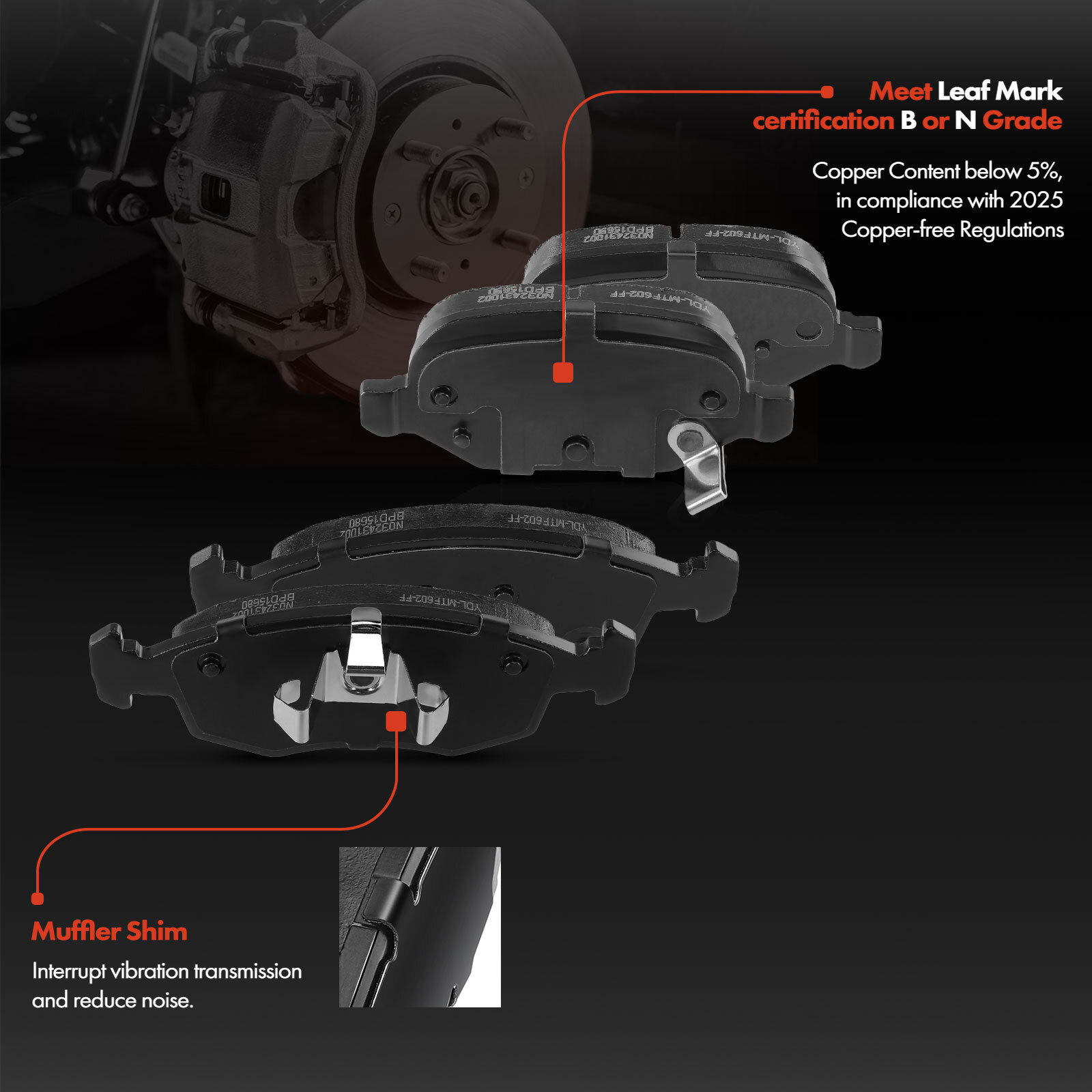 Front & Rear Side Disc Brake Rotors & Ceramic Brake Pads for Fiat 500 L4 1.4L