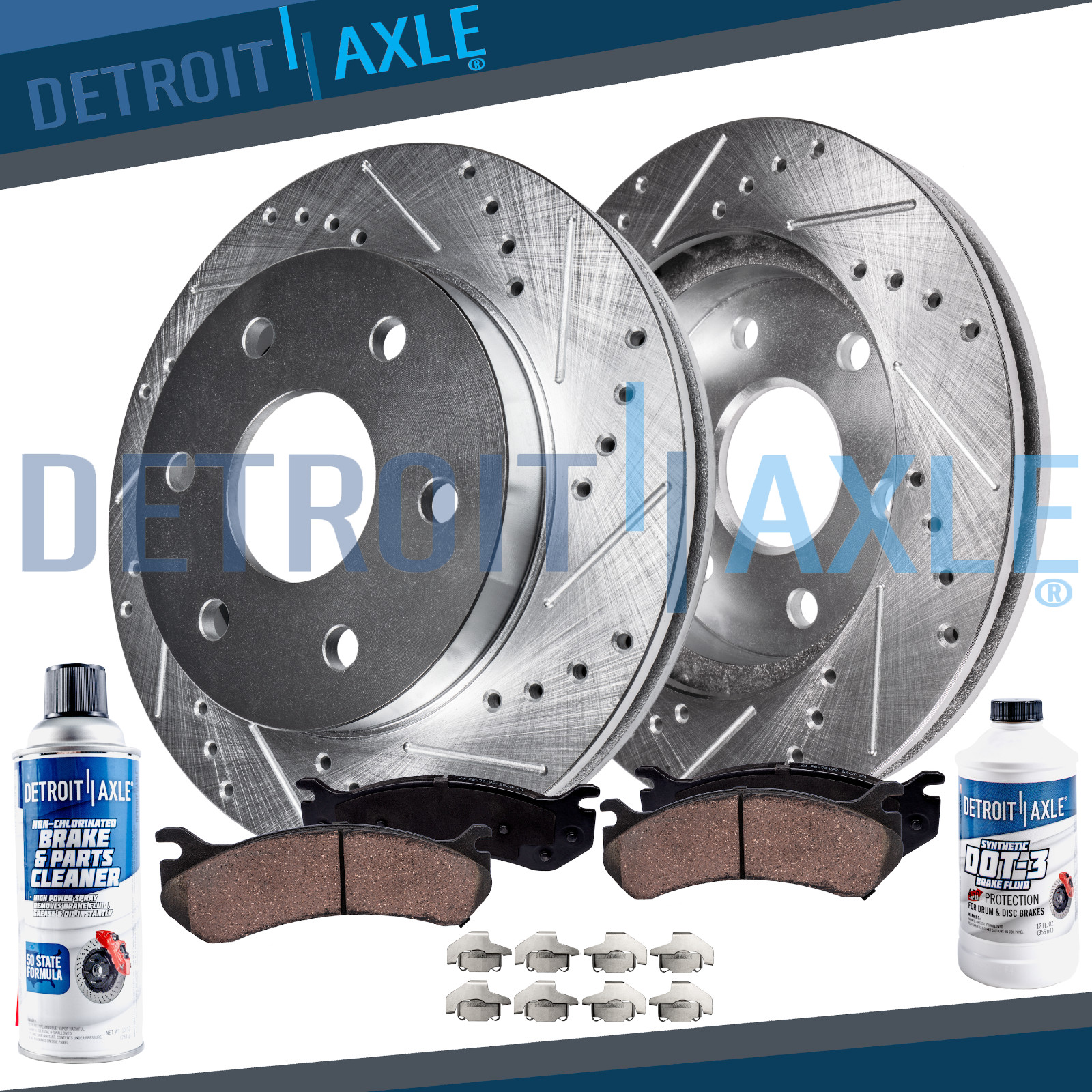 330mm Rear Drilled Brakes Rotor Ceramic Pads for 2003-2006 Tahoe Avalanche Yukon