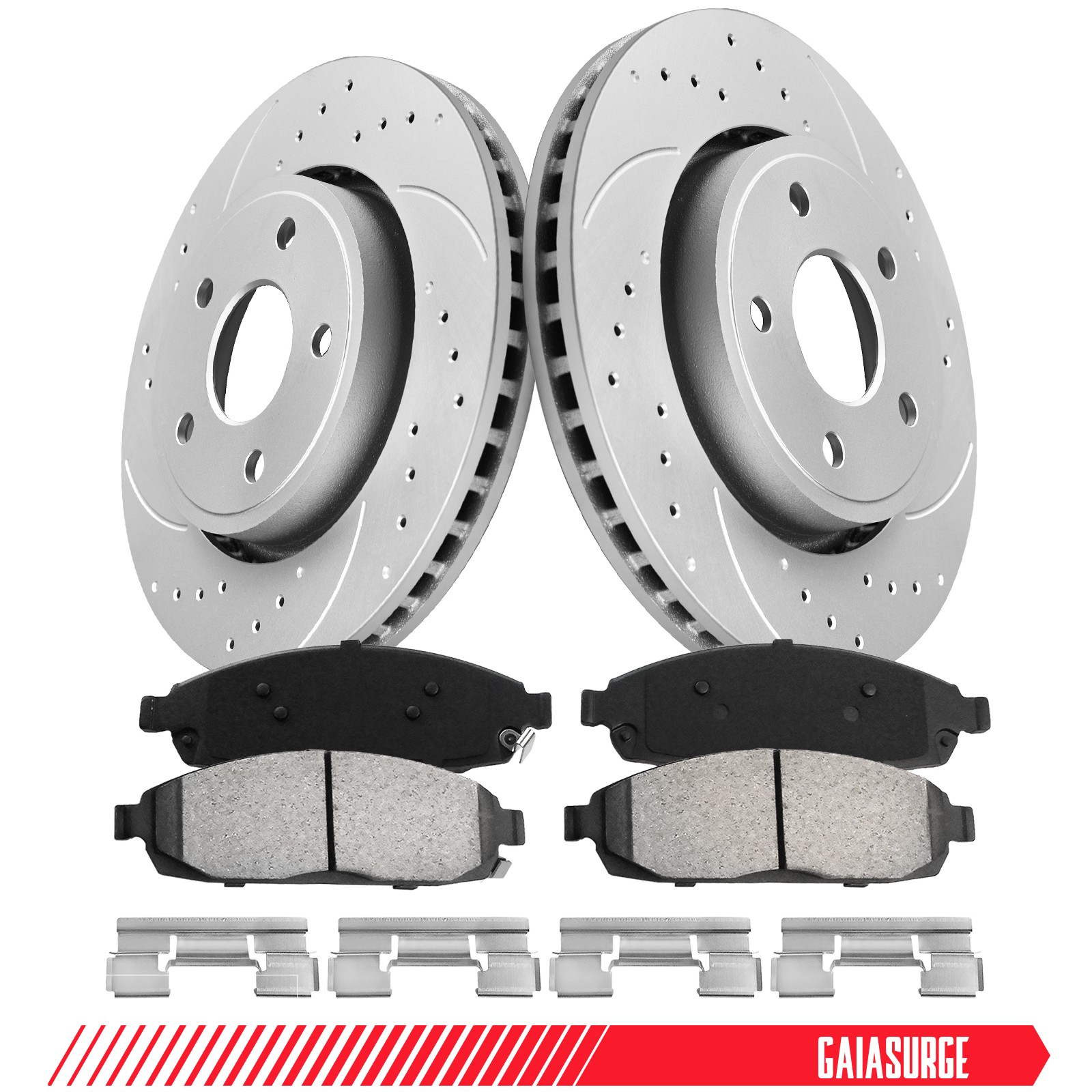 Front Rear Rotors Ceramic Pads fits 2005 2006-2010 Jeep Grand Cherokee Commander