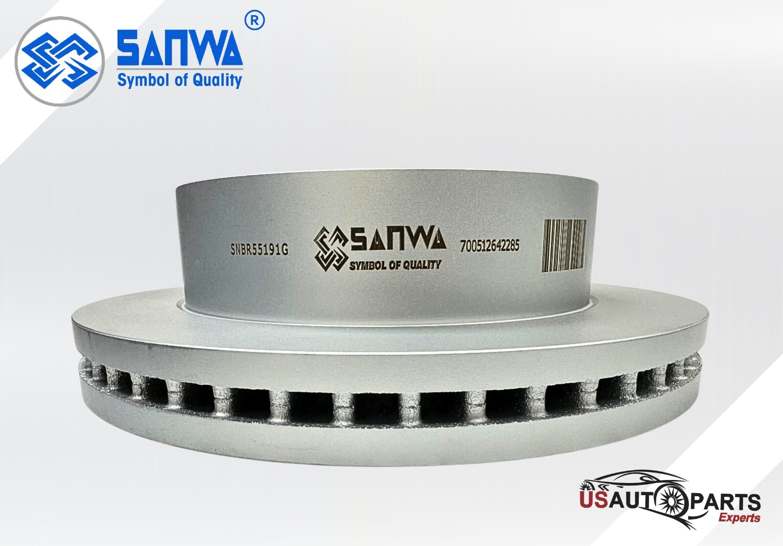 SANWA FRONT BRAKE ROTOR VENTED &GEOMET COATED 355mm FOR CHEVROLET GMC 2011-2025
