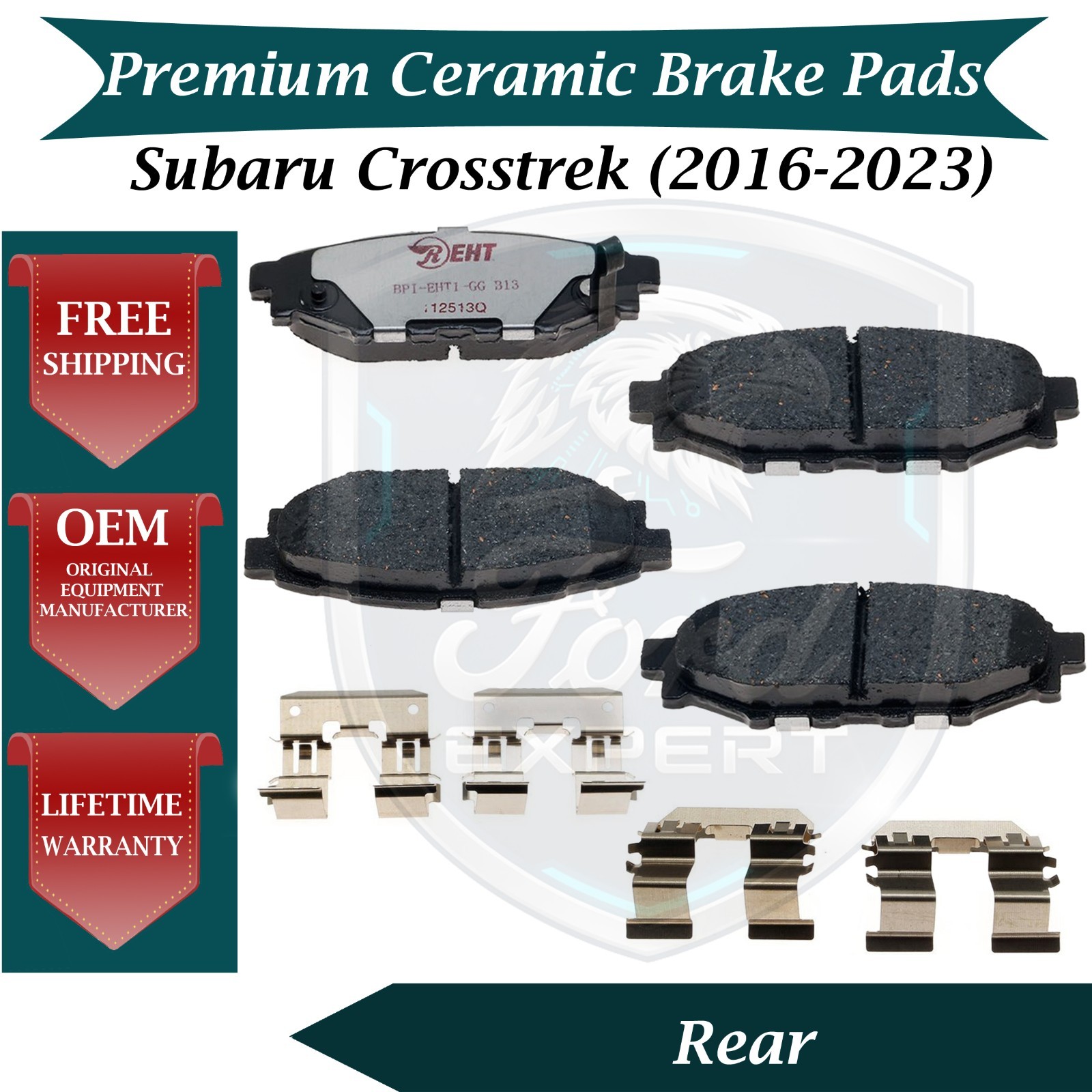 New OE Rear Brake Pads Kit For 2016-2023 Subaru Crosstrek Lifetime Warranty