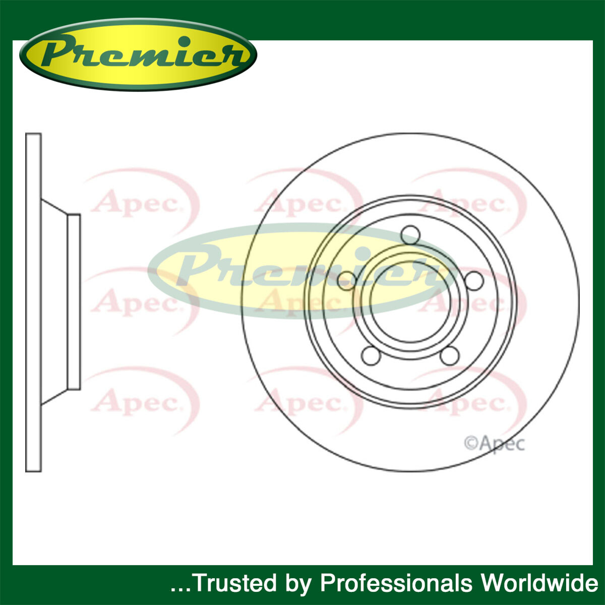 Premier Front Brake Disc Fits Audi A4 1995-1997 1.6 1.9 TDi 8D0615301A