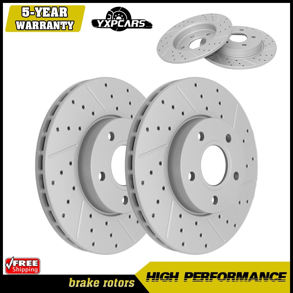 4PCS Front & Rear Disc Brake Rotors Set For 2012 – 2018 Ford Focus