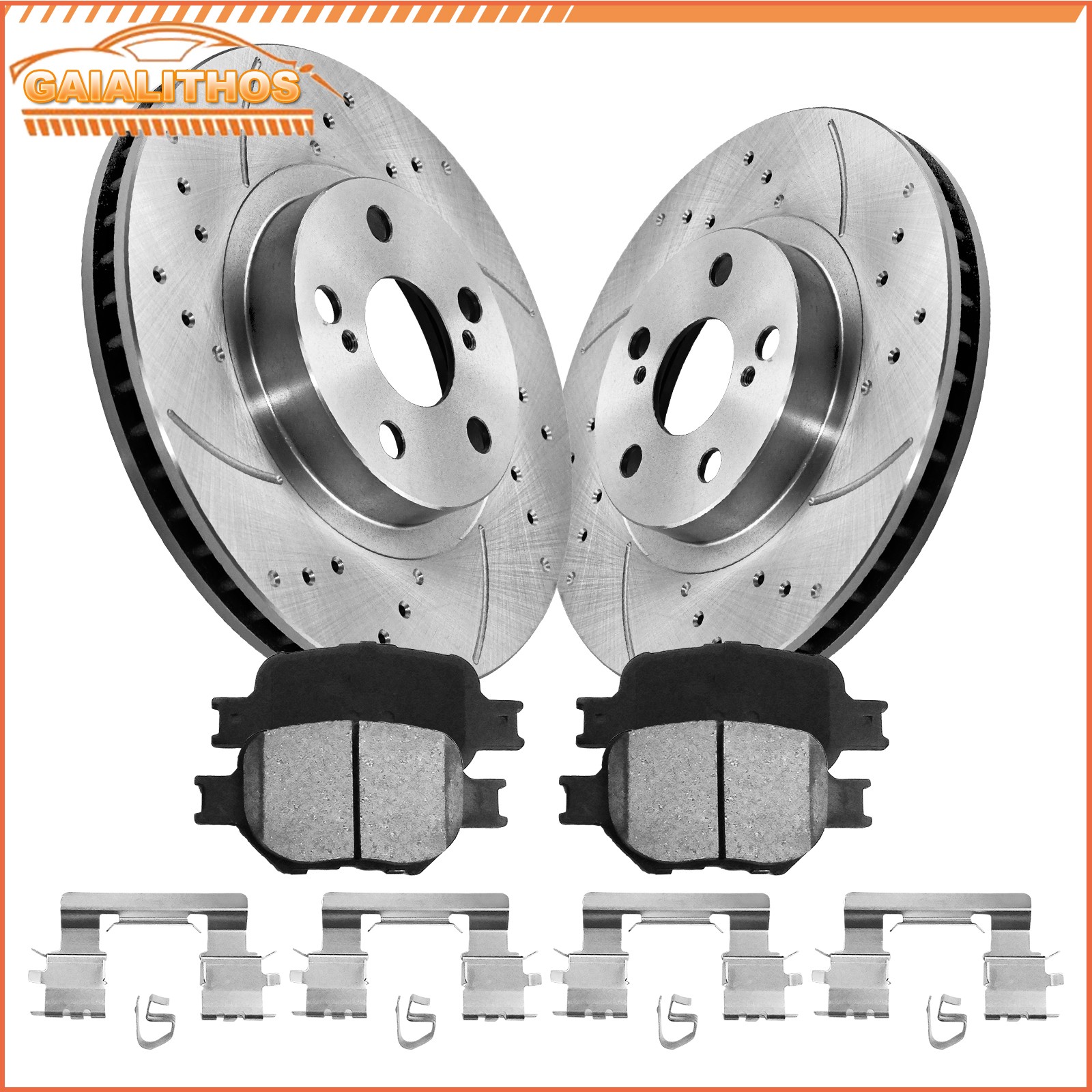 10.8in Front Rotors Brake Pads fits 2000-2005 Toyota Celica 2005-2010 Scion tC
