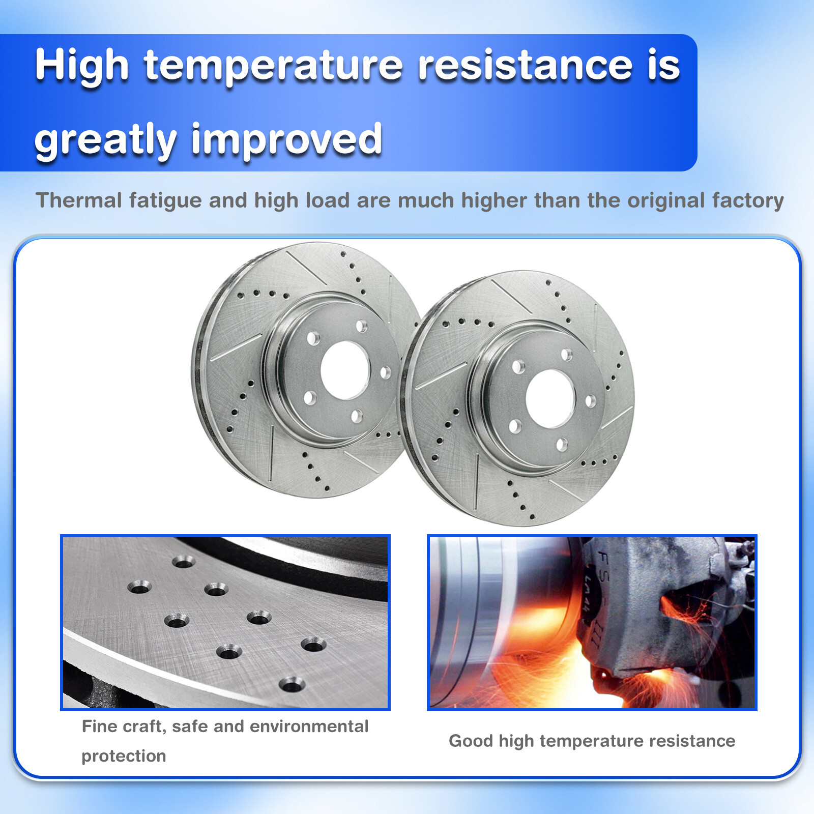 4pc Front & Rear Disc Brake Rotors + 8pc Ceramic Brake Pads for Honda CR-V