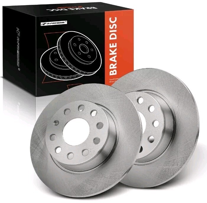 2x Rear Disc Brake Rotors for VW Passat Beetle Jetta GTI Golf Audi A3 Quattro A3