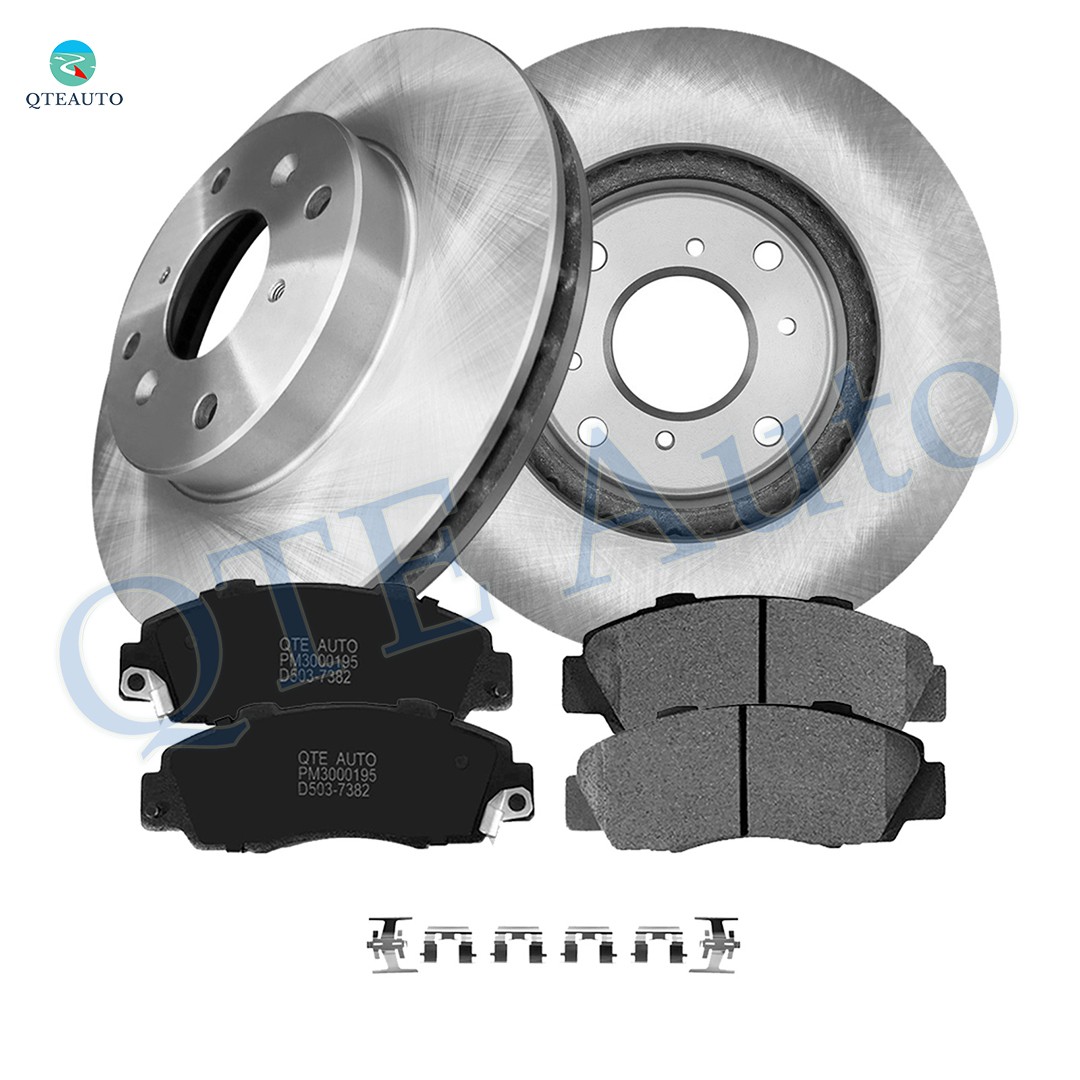 Set 6 Front 260mm Brake Disc Rotors-Ceramic Brake Pad Kit For 1998 1999 Acura CL