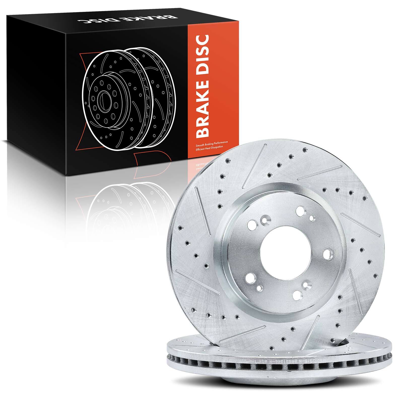Front Drilled Rotors for Chrysler 200 Dodge Avenger Caliber Jeep Compass Patriot