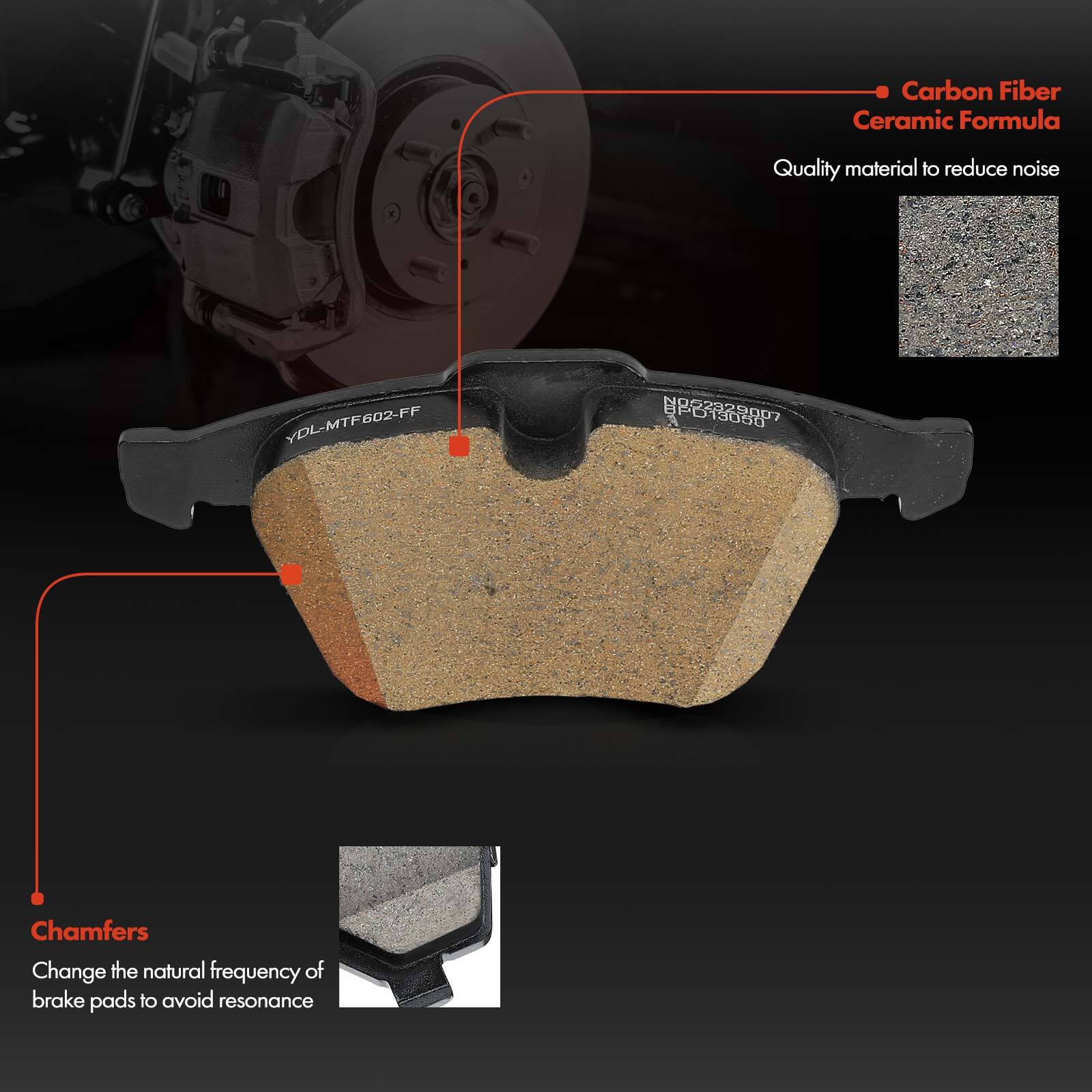 Front Side Drilled Brake Rotors & Ceramic Brake Pads for Volvo S80 S60 V60 V70