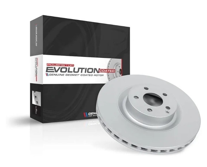 Power Stop EBR839EVC front Evolution Genuine Geomet® Coated Brake Rotor For Audi