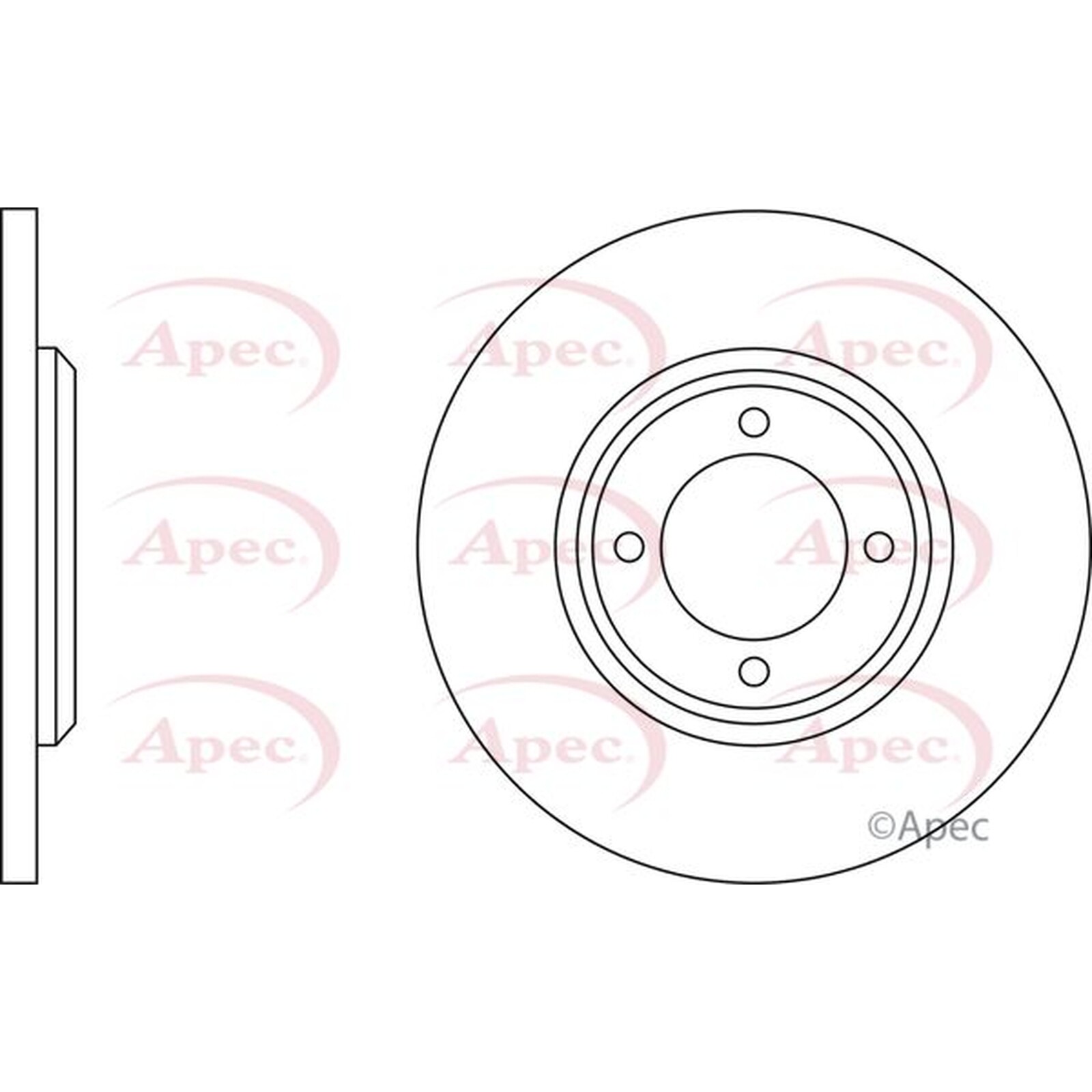 Apec Front Brake Disc (DSK158) – OE High Quality Precision Engineered Part