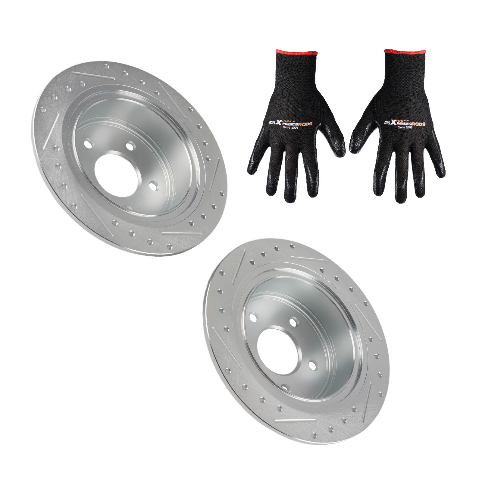 11.5 in Rear Drilled & Slotted Brake Disc For Nissan Maxima 2004-08/Juke 2011-17