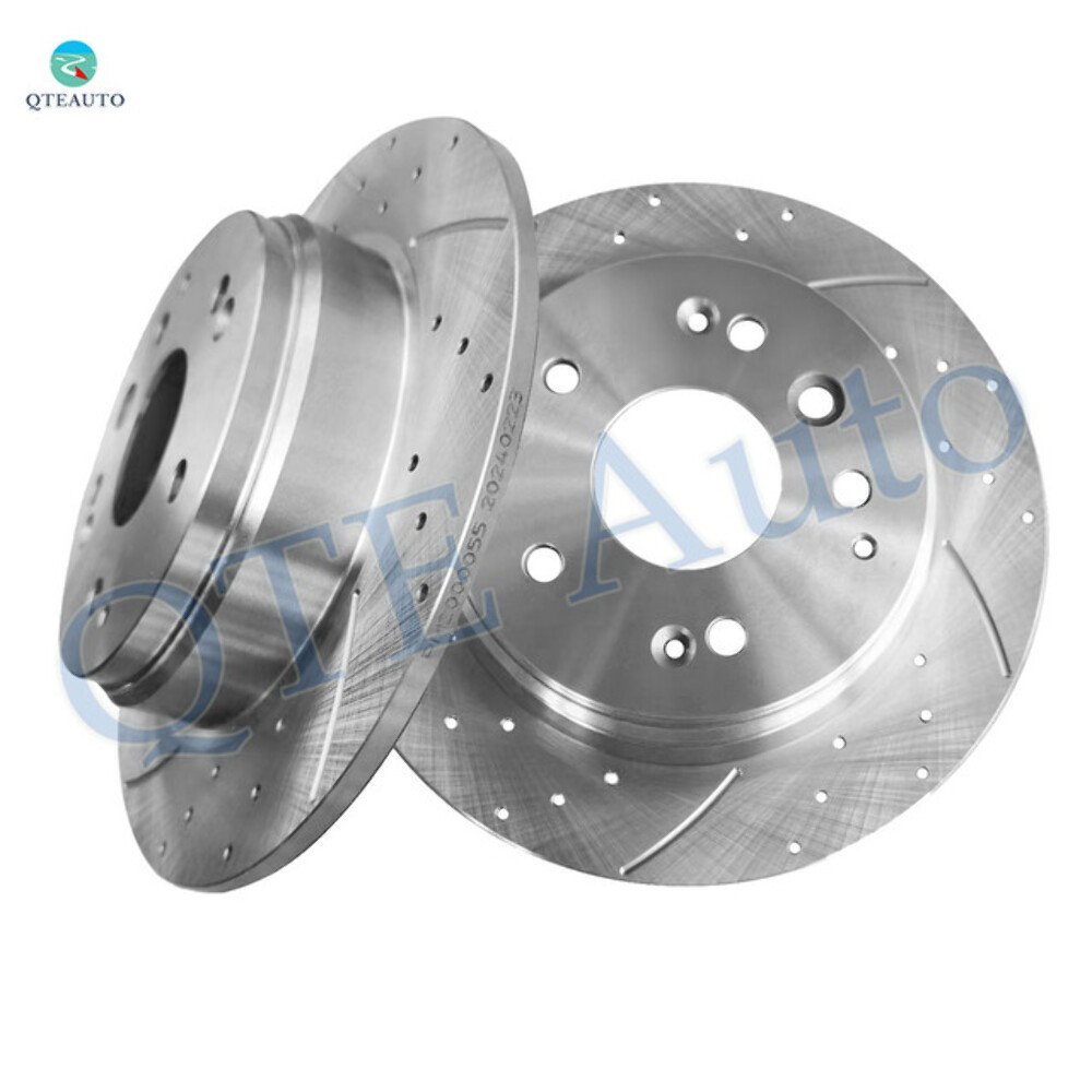 Rear 282mm Drilled Slotted Brake Disc Rotors For 2003-2011 Honda Element