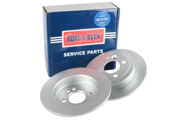 2x Brake Discs Pair Solid Rear 259mm BBD4627 Borg & Beck Set 34115030212 Quality