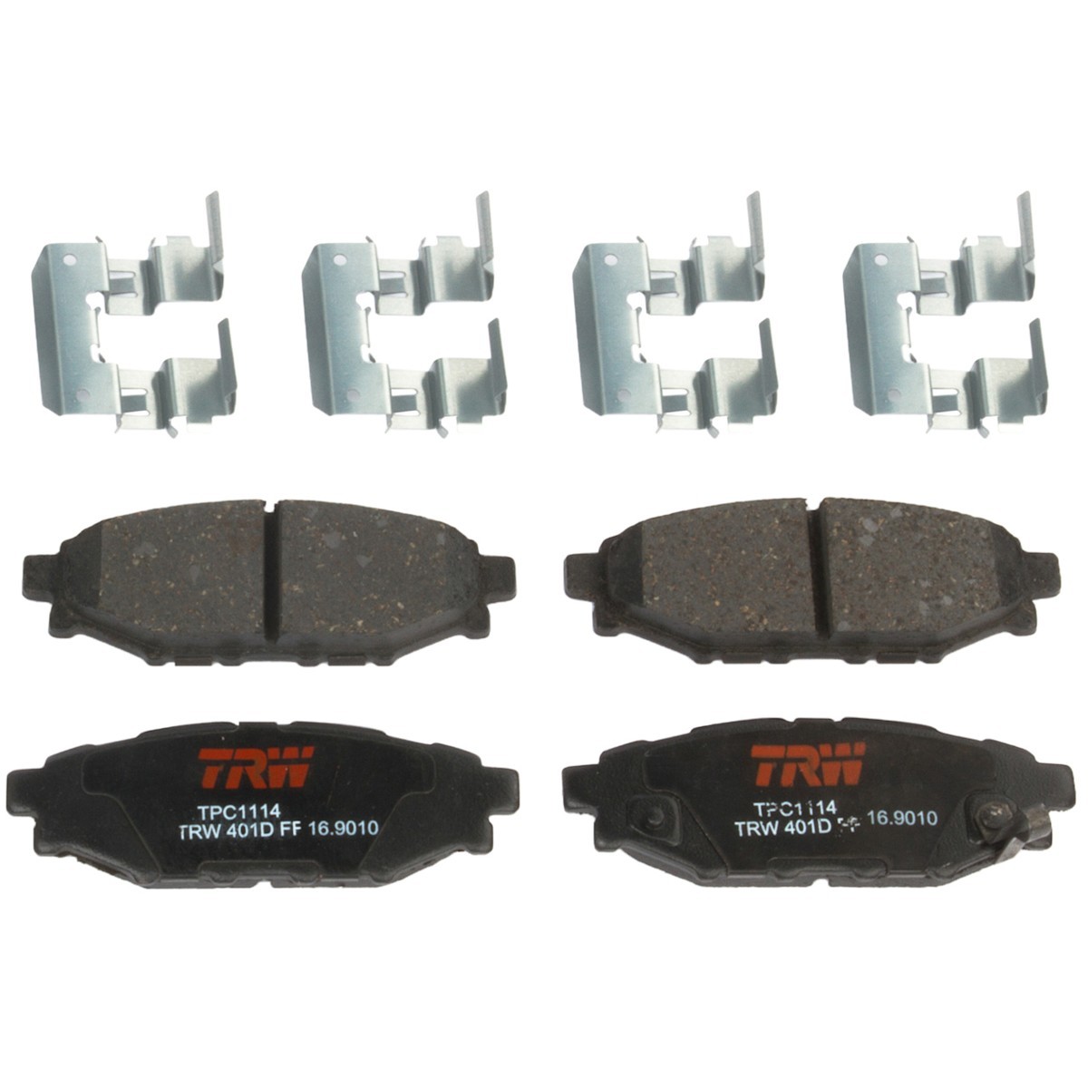 TXC1114 TRW Brake Pad Sets 2-Wheel Set Rear for Subaru Impreza Forester BRZ WRX
