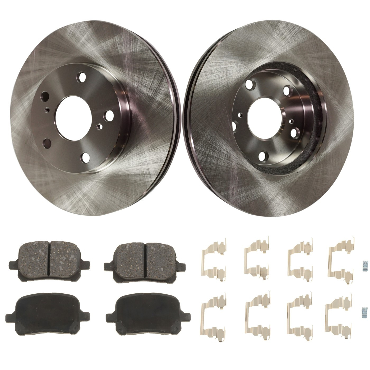Front Brake Disc and Pad Kit For 1997-2001 Toyota Camry Ceramic Plain Surface