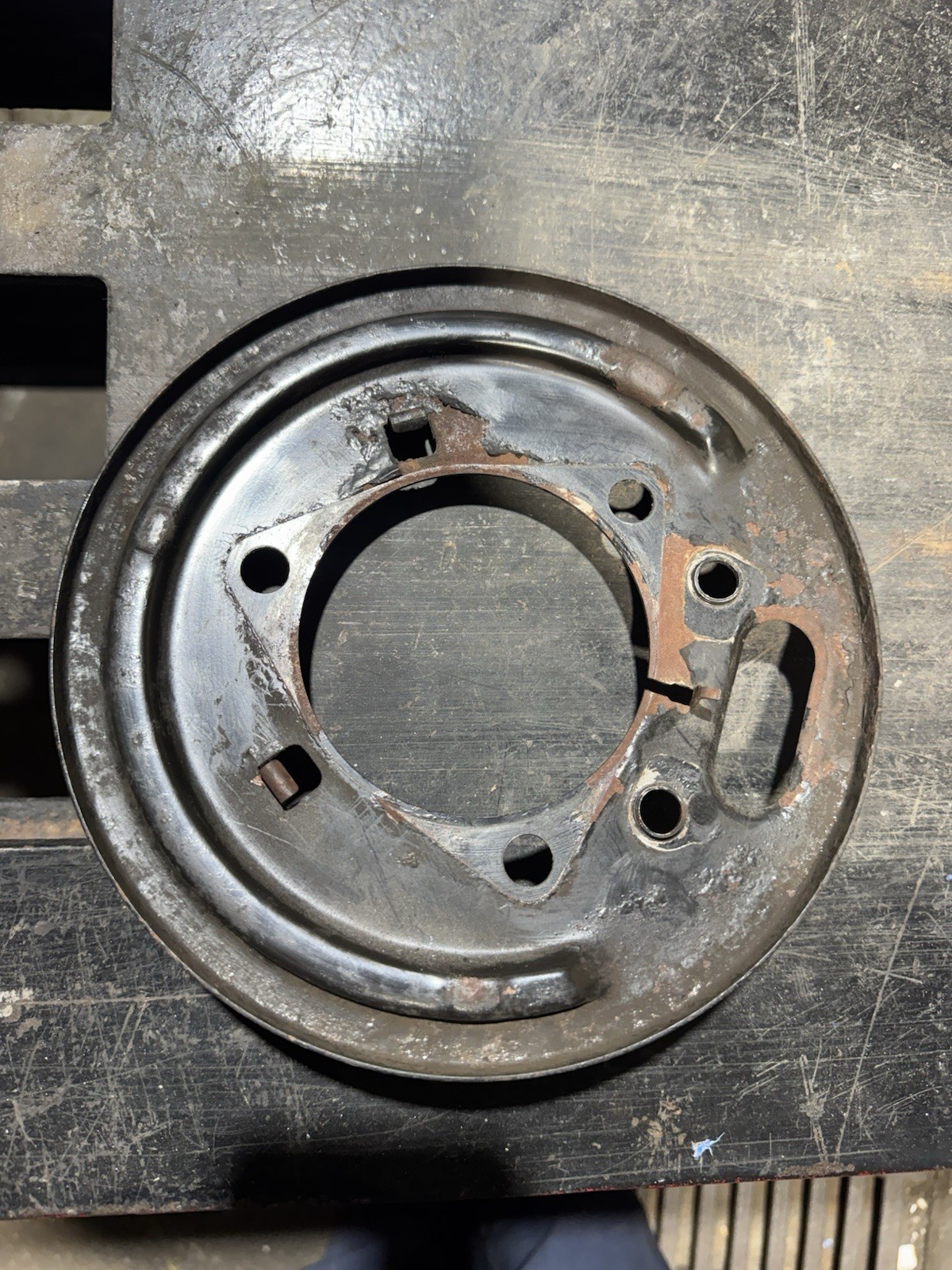 C6 Corvette Rear Right Rotor Splash Shield Oem