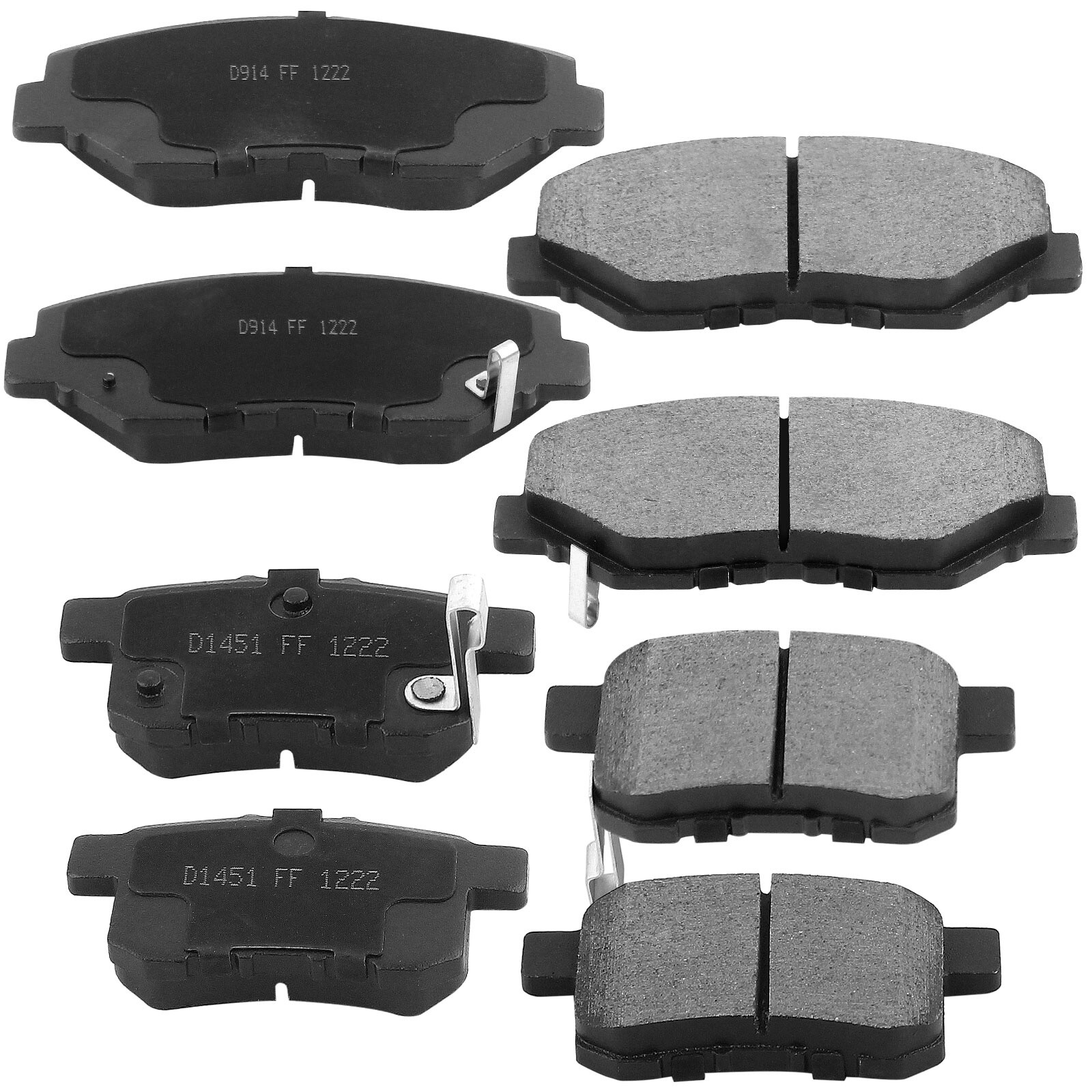 Front Rear Disc Brake Rotors and Brake Pads Kits For Honda Accord Rotor 5 Lugs