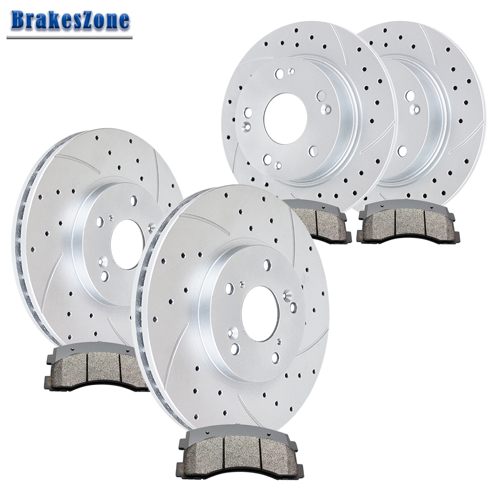 Fit for 2004-2008 Acura TSX 300mm Front 260mm Rear Brake Rotors Pads Kit Brakes
