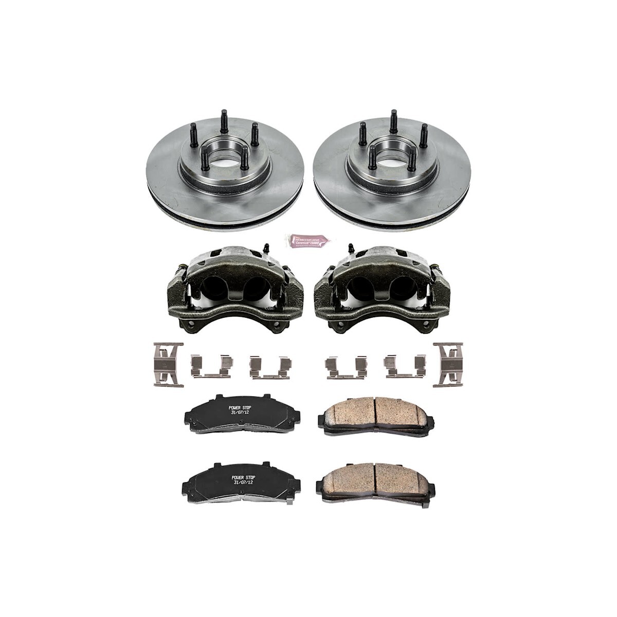 KCOE7070 Powerstop 2-Wheel Set Brake Kit With Calipers Front for Ford Ranger