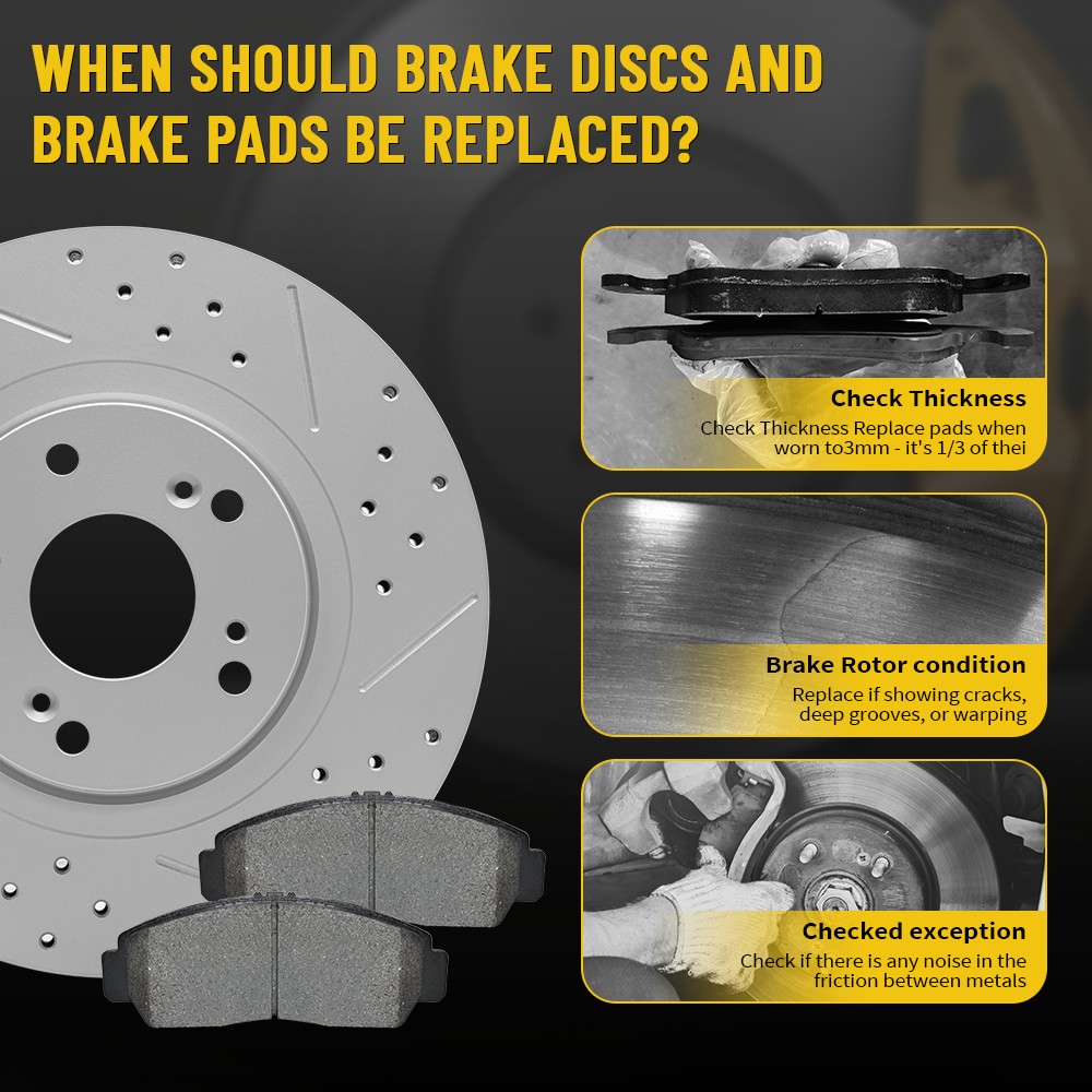 For 2011-16 Kia Forte/Forte5 Hyundai Elantra Veloster Front Rear Brake Rotor Pad