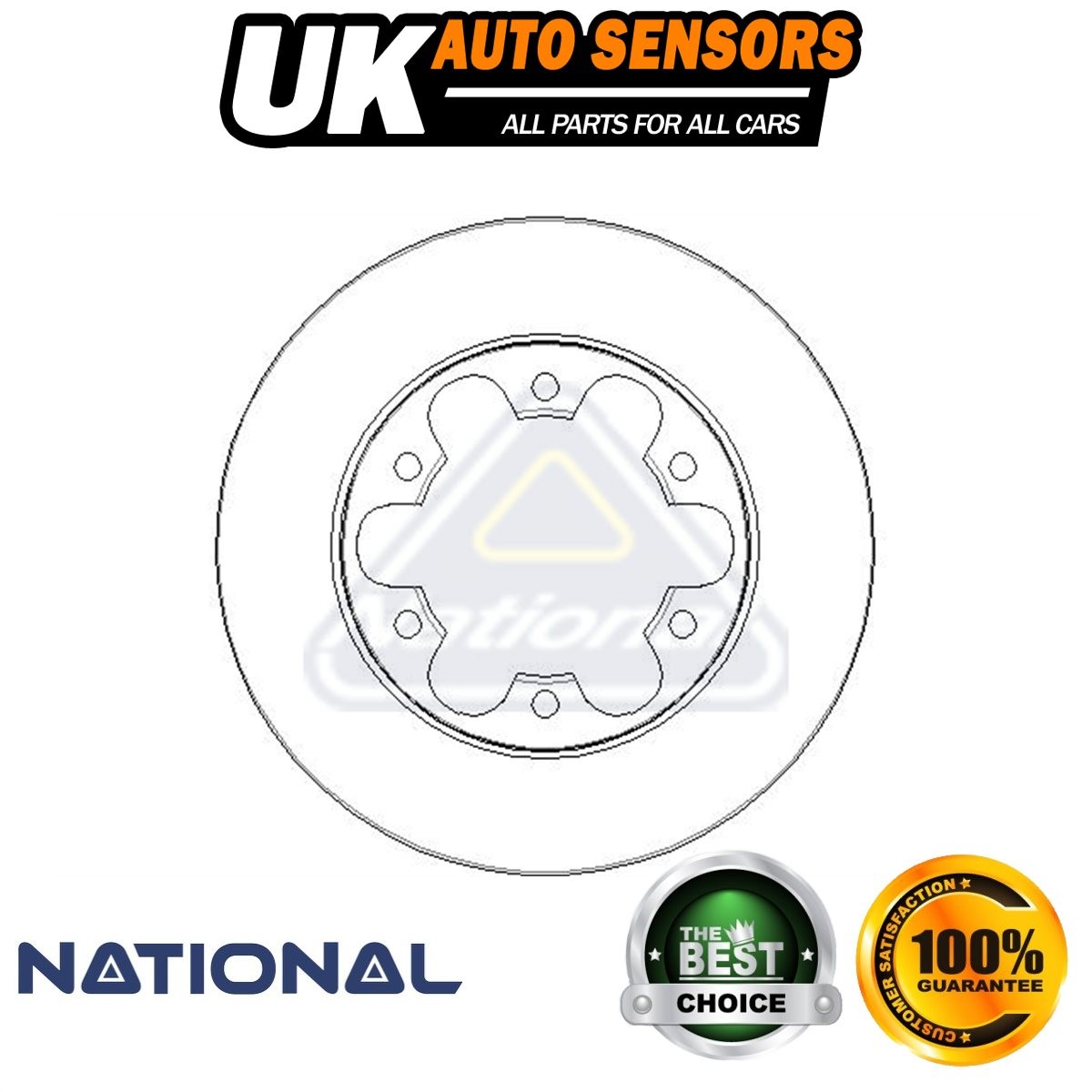 Fits Ford Transit 2013- 2.0 D 2.2 dCi NBD1855 National Rear Brake Disc