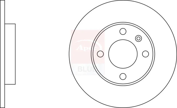 2x Brake Discs Pair Solid fits VW POLO 6N1, Mk3 1.0 Front 94 to 99 AEV 239mm Set
