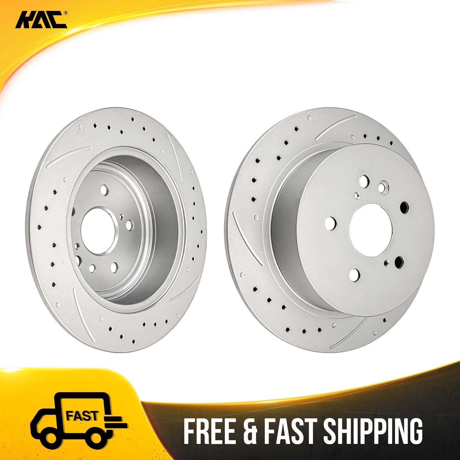 Fits 2008 2009 2010 2011 2012 2013 Toyota Highlander Rear Disc Brake Rotor 2PC