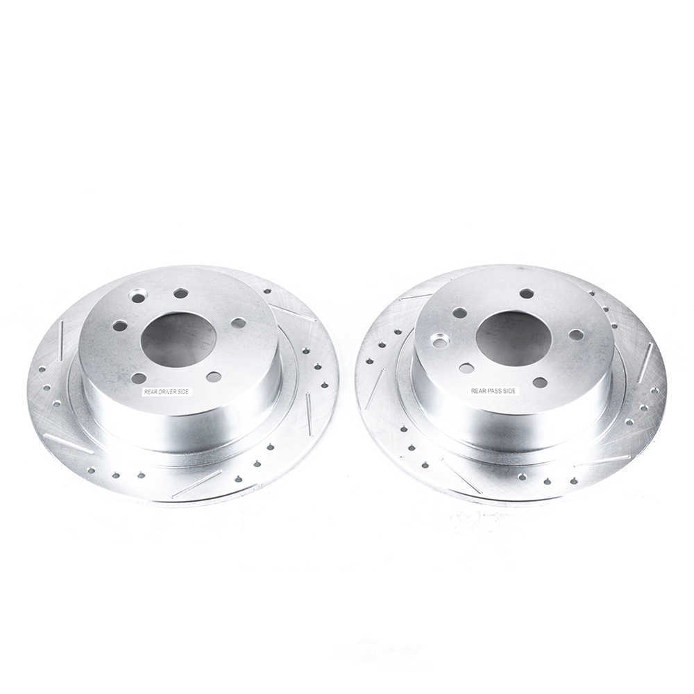 Disc Brake Rotor Set-Rear Drilled, Slotted and Zinc Plated Brake Rotor Pair