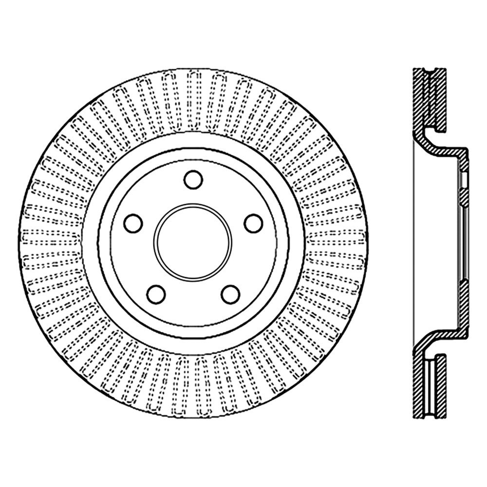 StopTech 126.58008SL Slotted Front Brake Rotor for 2011-2019 Jeep Grand Cherokee