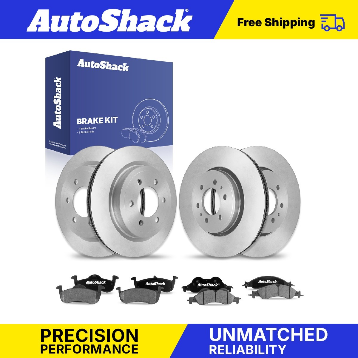 Front Rear Brake Rotors Ceramic Pads for Ford, Expedition 2007-2009