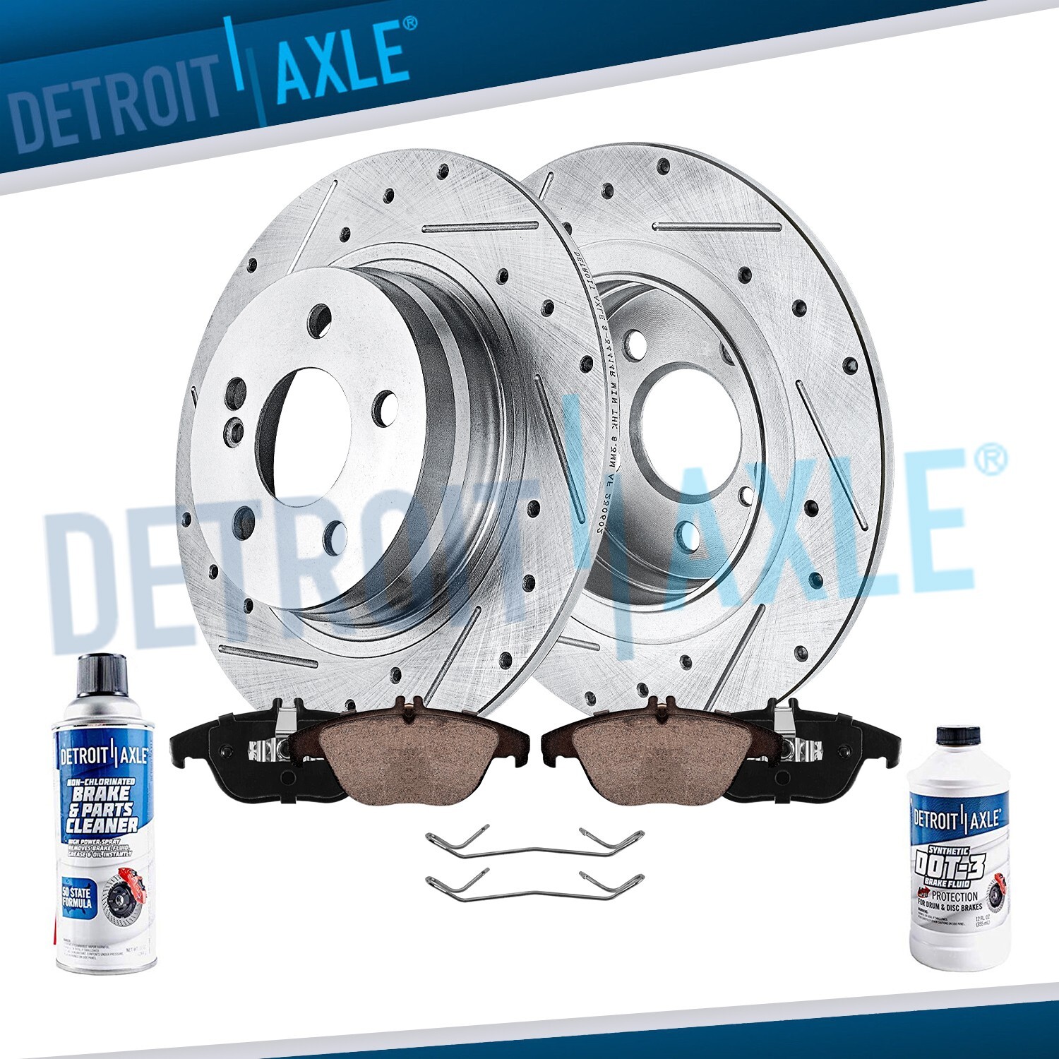 REAR Drilled Brake Rotors Ceramic Pads for Mercedes-Benz C230 C250 C300
